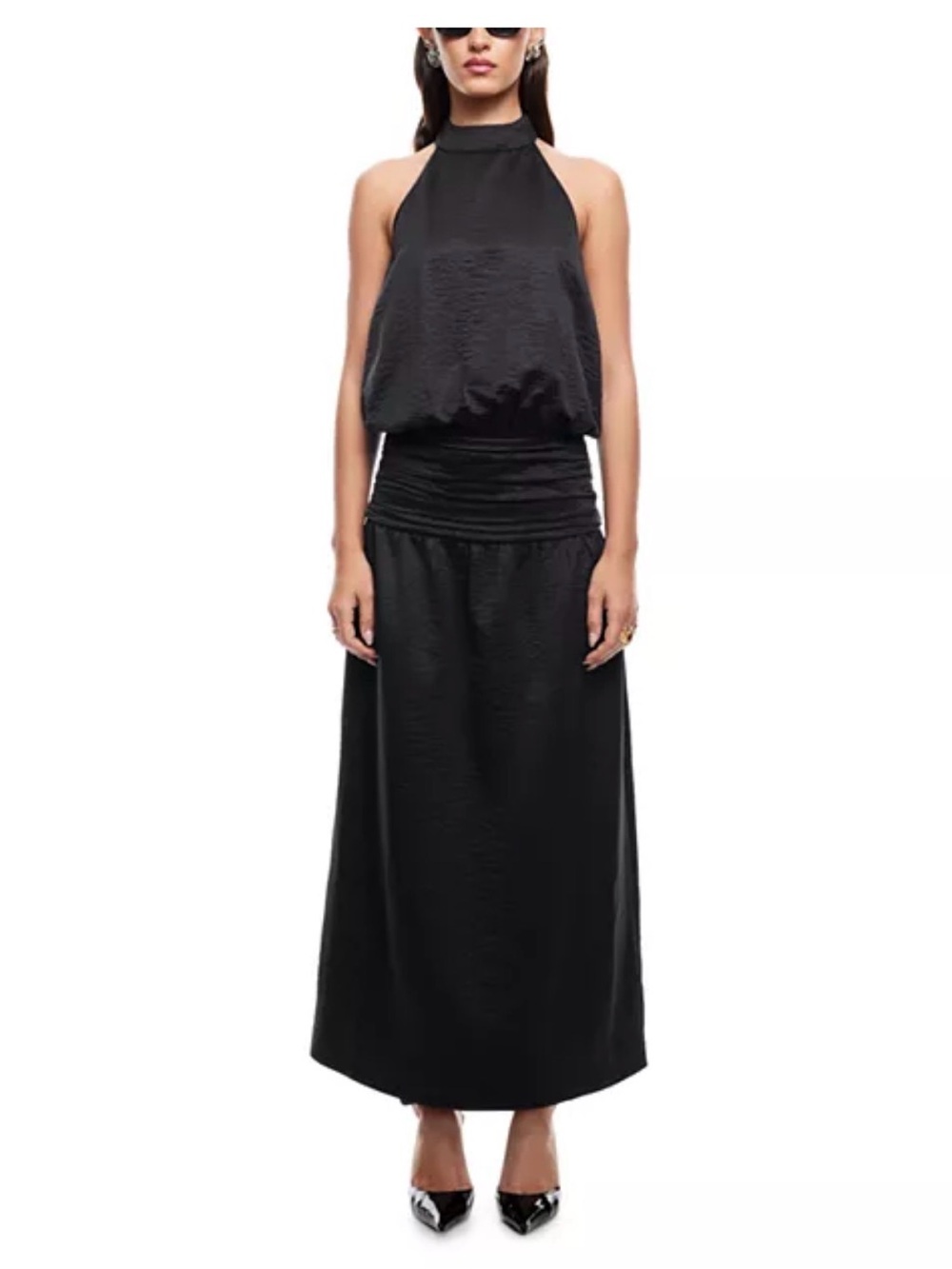 Lioness Sylvie Mock Neck Maxi Dress NWT *Zipper Pull Missing
